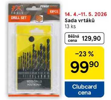 Sada vrtáků, 13 ks  