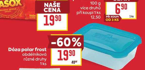 Dóza polar frost obdélníková různé druhy 1ks