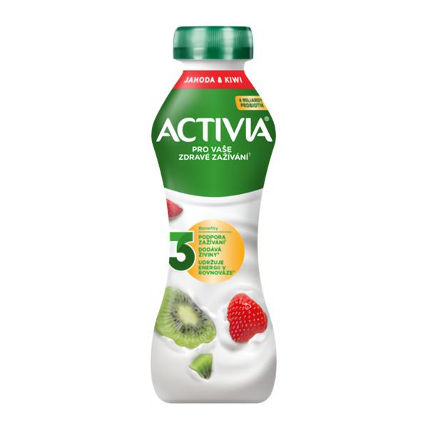 Activia Probiotický jogurtový nápoj jahoda a kiwi
