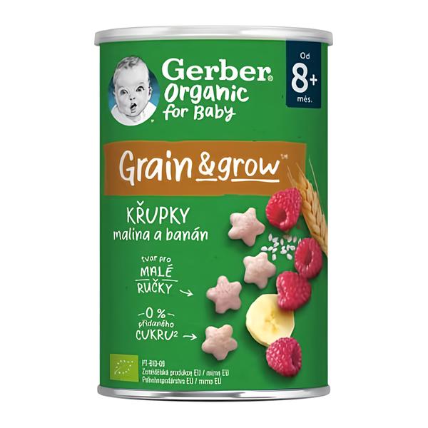 Gerber Organic křupky s malinami a banánem Košík.cz