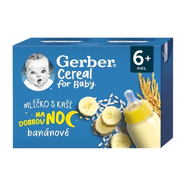 Gerber Mlíčko s kaší banánové (2x 200 ml) Košík.cz