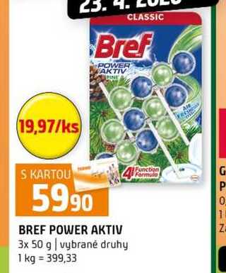 BREF POWER AKTIV 3x 50 g vybrané druhy