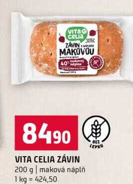VITA CELIA ZÁVIN 200 g maková náplň