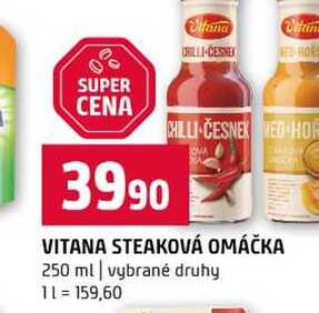 VITANA STEAKOVÁ OMÁČKA 250 ml vybrané druhy 