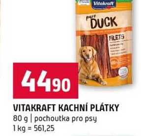 VITAKRAFT KACHNÍ PLÁTKY 80 g pochoutka pro psy 