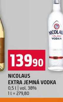 NICOLAUS EXTRA JEMNÁ VODKA 0,5l vol. 38% 