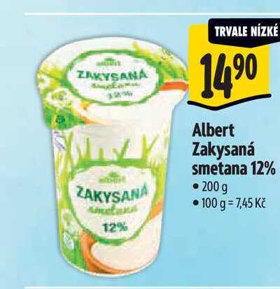   Albert Zakysaná smetana 12%  200 g 