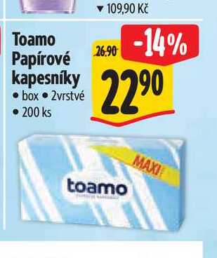 Toamo Papírové kapesníky box 2vrstvé  200 ks Albert