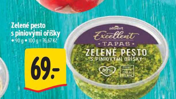 Zelené pesto s piniovými oříšky  90 g   
