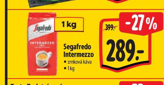   Segafredo Intermezzo  zrnková káva 1kg  