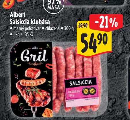 Albert Salsiccia klobása 300 g
