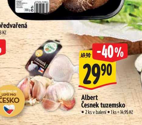  Albert Česnek tuzemsko 2 ks  