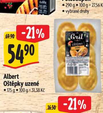  Albert Oštěpky uzené 175 g  