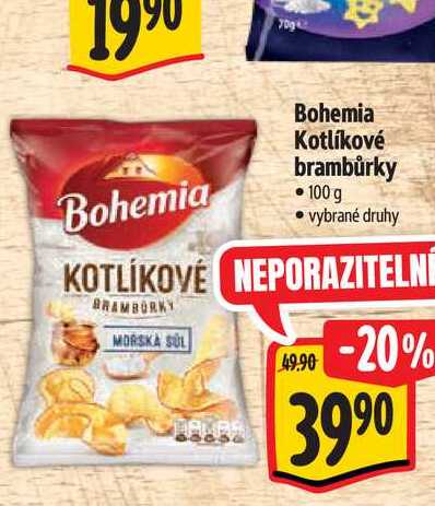  Bohemia Kotlíkové brambůrky 100g  