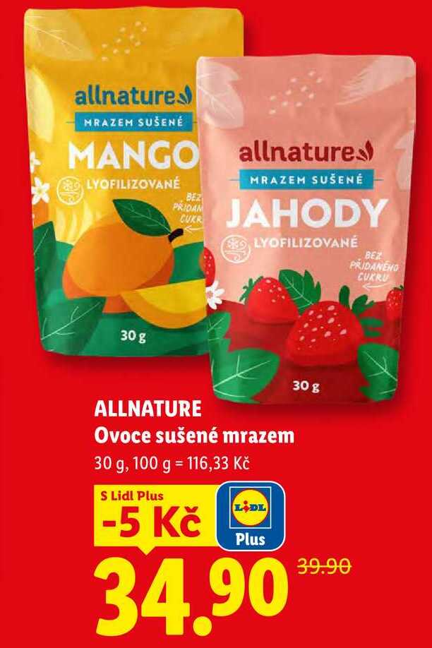 ALLNATURE Ovoce sušené mrazem, 30 g