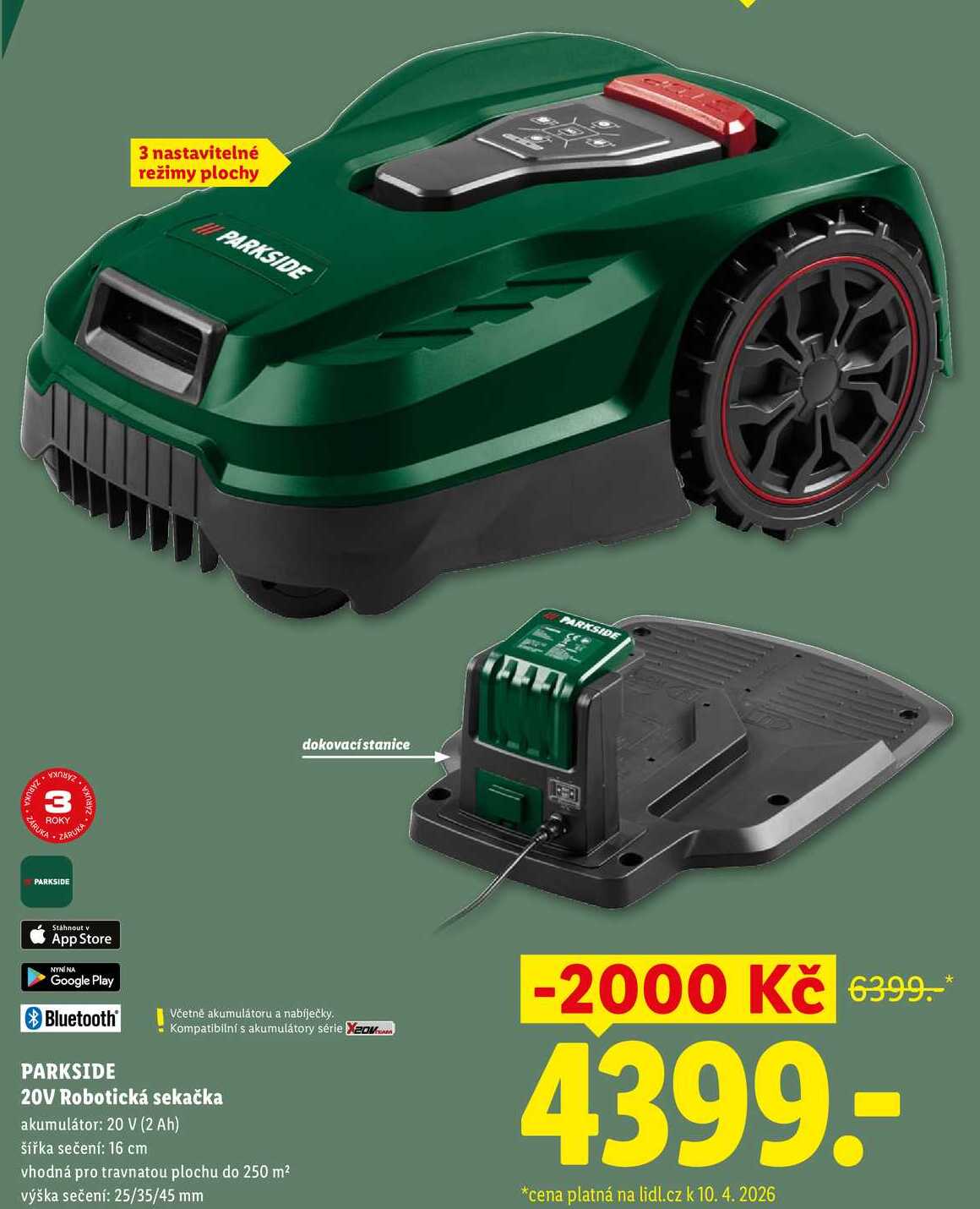 PARKSIDE 20V Robotická sekačka