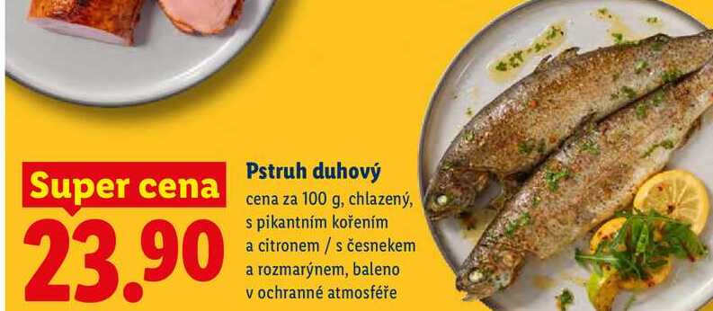 Pstruh duhový, cena za 100 g