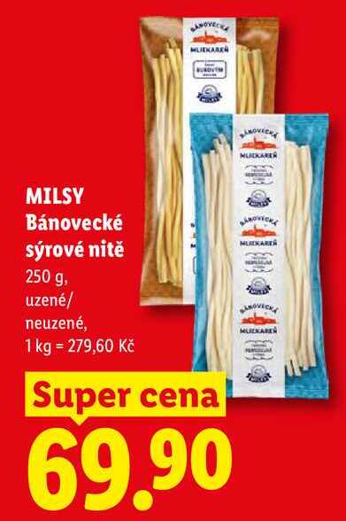 MILSY Bánovecké sýrové nitě, 250 g