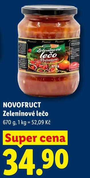 NOVOFRUCT Zeleninové lečo, 670 g