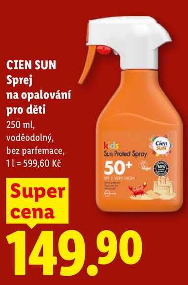CIEN SUN Sprej na opalování pro děti, 250 ml