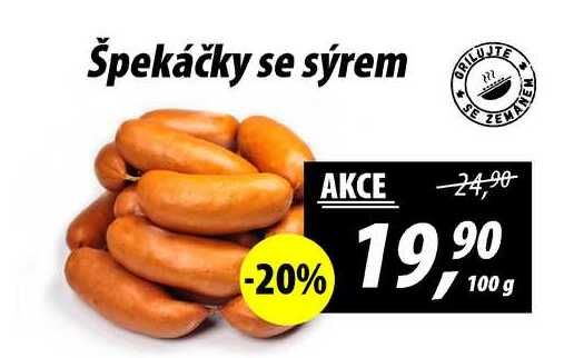 Špekáčky se sýrem, 100 g 