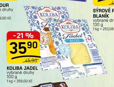 KOLIBA JADEL vybrané druhy 100 g