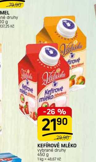 KEFÍROVÉ MLÉKO vybrané druhy 450 g
