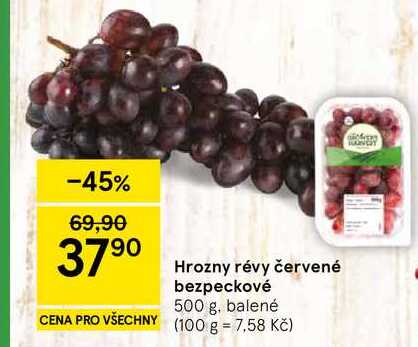 Hrozny révy červené bezpeckové, 500 g, balené  