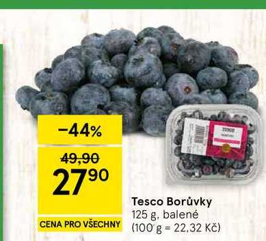 Tesco Borůvky, 125 g, balené 