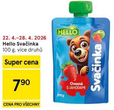 Hello Svačinka, 100 g, více druhů Tesco