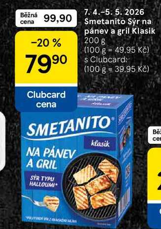 Smetanito Sýr na pánev a gril Klasik, 200 g 