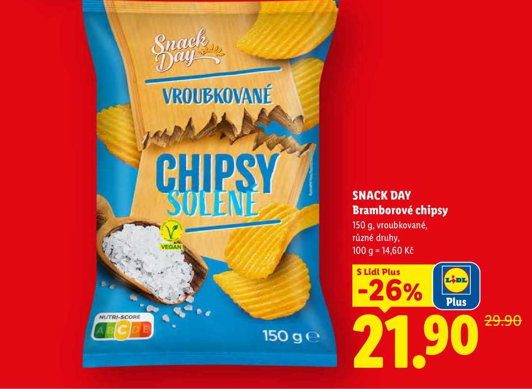 SNACK DAY Bramborové chipsy 150 g 