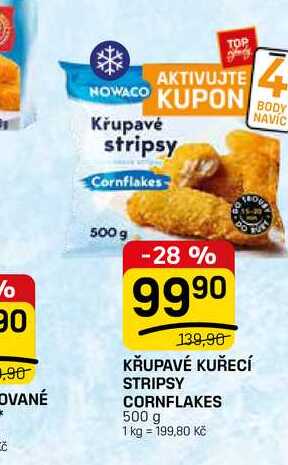 KŘUPAVÉ KUŘECÍ STRIPSY CORNFLAKES 500 g