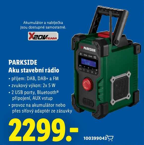 PARKSIDE Aku stavební rádio