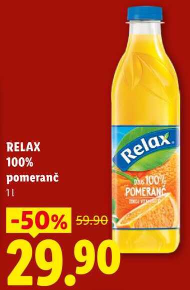 RELAX 100% pomeranč, 1 l