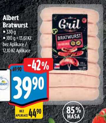 Albert Bratwurst, 330 g 