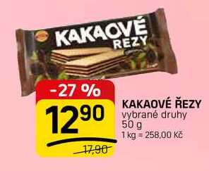 KAKAOVÉ ŘEZY vybrané druhy 50 g