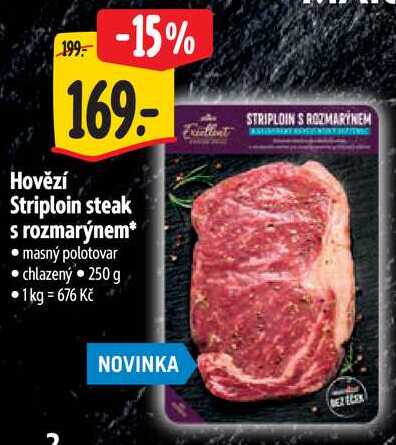 Hovězí Striploin steak s rozmarýnem, 250 g
