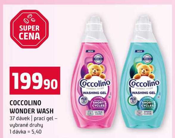 COCCOLINO WONDER WASH 37 dávek prací gel vybrané druhy 