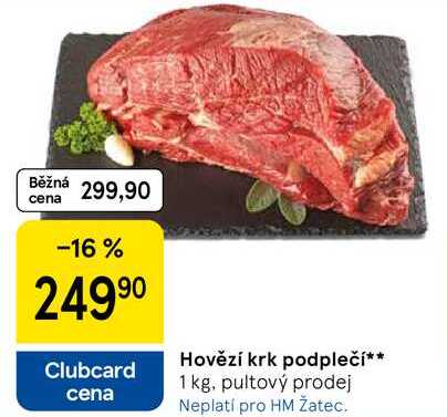 Hovězí krk podplečí, 1 kg