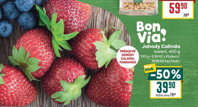 Jahody Calinda balení, 400 g