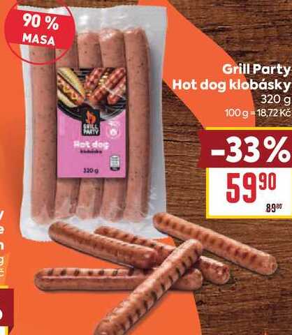 Grill Party Hot dog klobásky 320 g 