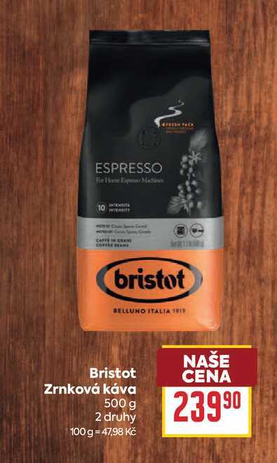 Bristot Zrnková káva 500 g