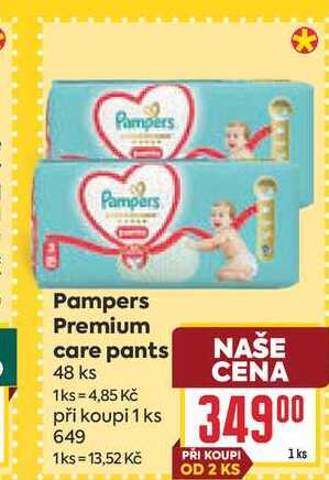 Pampers Premium care pants 48 ks BILLA