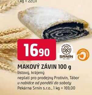 SRNIN MAKOVÝ ZÁVIN 100 g 