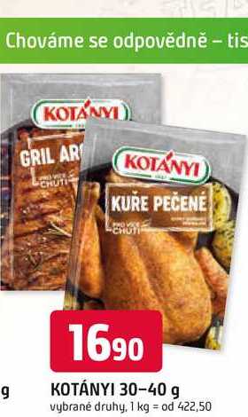 KOTÁNYI 30-40 g vybrané druhy