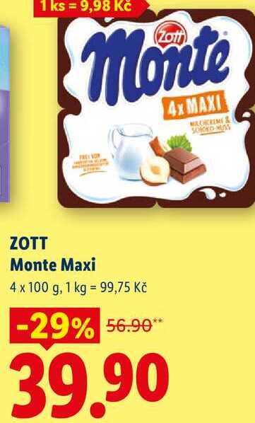ZOTT Monte Maxi 4 x 100 g 
