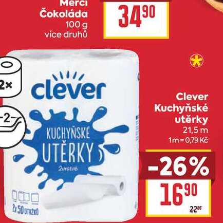 Clever Kuchyňské utěrky 21,5 m BILLA