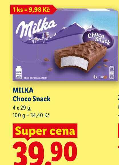 MILKA Choco Snack, 4 x 29 g