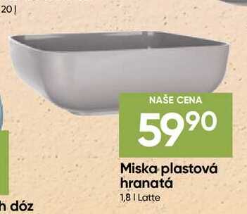 Miska plastová hranatá 1,8 | Latte 